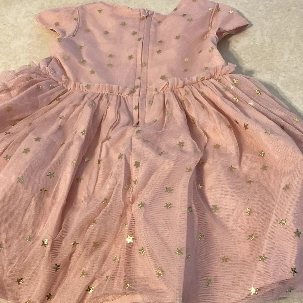 9M pink dress with gold stars